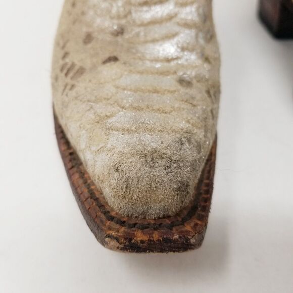 Ferrini Distressed Studded Cowboy Women’s Leather Boots Sz 6.5 Boho Festival - Picture 4 of 16